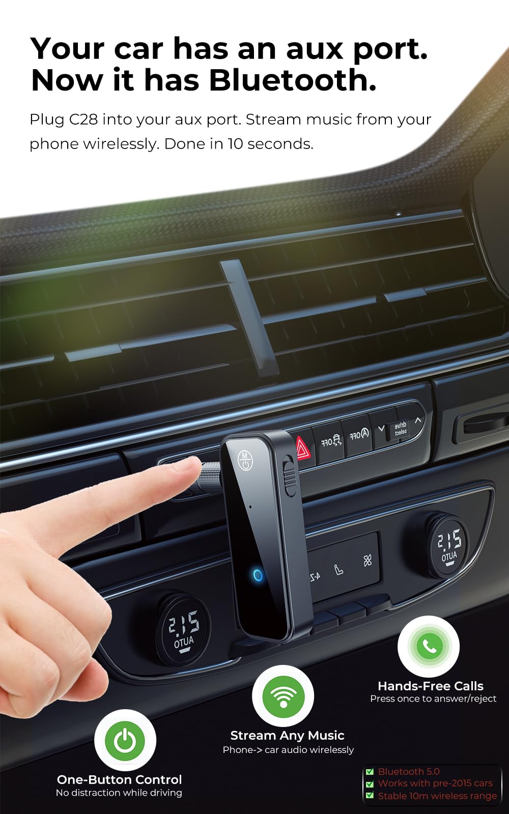GMCELL C28 plug-and-play setup for effortless wireless connection.