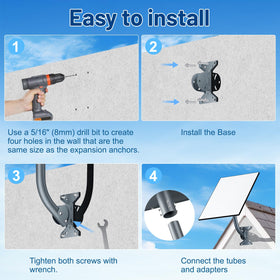 GNENANG Starlink Gen 3 extended-screws support quicker assembly and alignment.