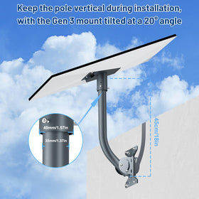 GNENANG Starlink Gen 3 wall-mount kit enables flexible placement for optimal signal reception.