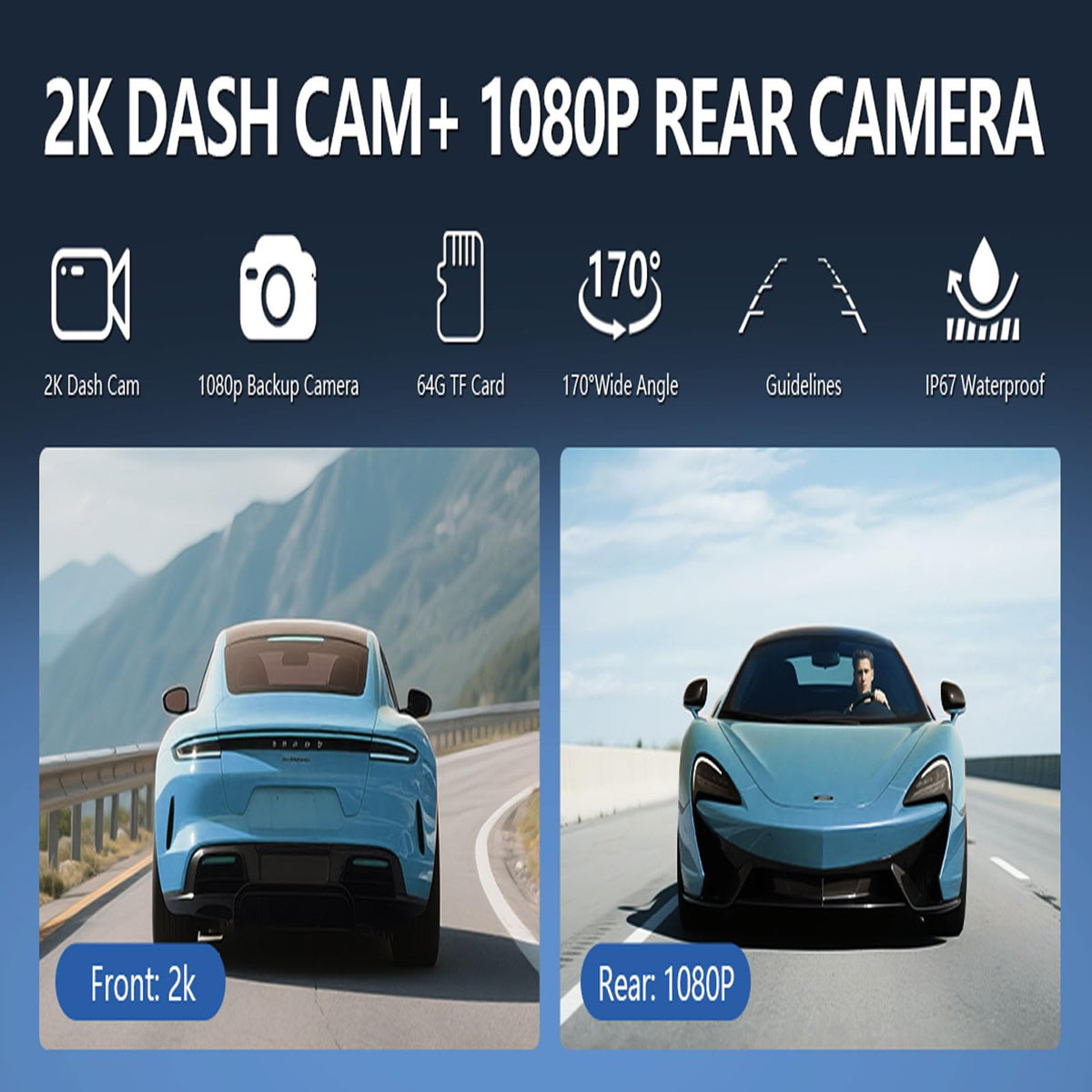 GNTM 1080P waterproof backup camera enhances reversing visibility and safety