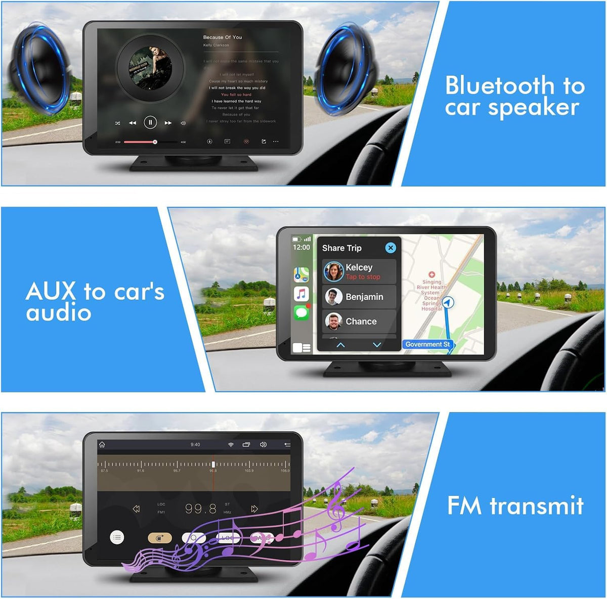 GNTM waterproof backup camera showing clear night-vision safety benefits