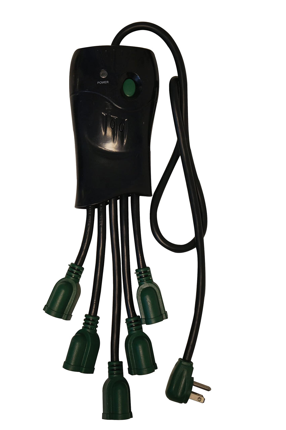 Go Green Power GG-5OCT surge protector with five outlets for versatile power distribution.