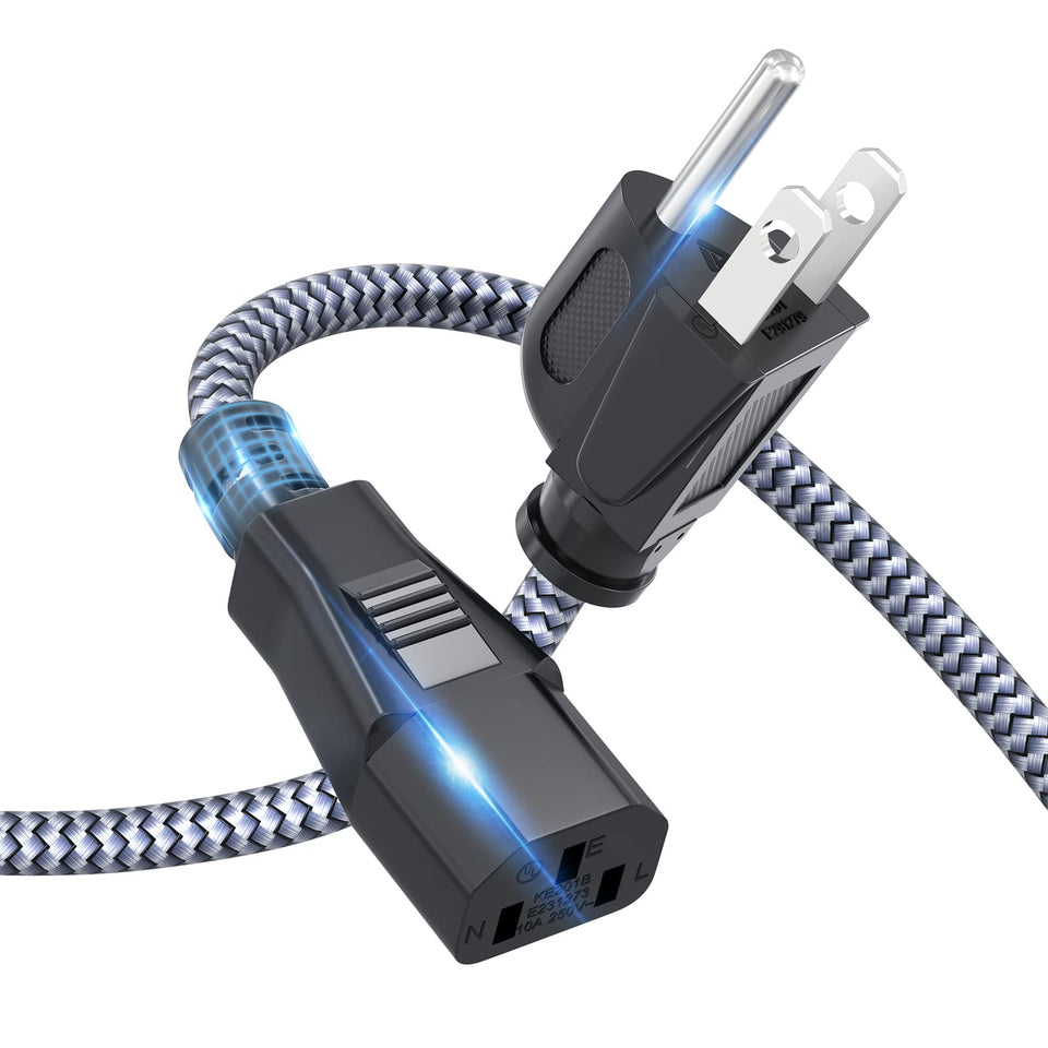 Goalfish front view of 3-prong power cord showing connector and length, reliable replacement