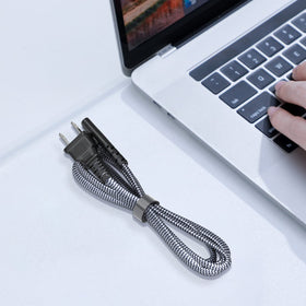Goalfish power cable with sticky band for tidy storage
