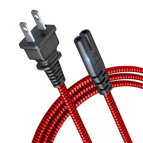 Goalfish power cord braided red 10ft for reliable gaming and TV setups.