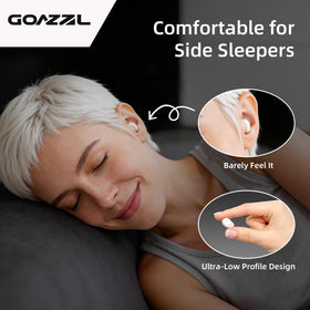 goazzzl earbud close-up showing smooth texture and tiny form for comfortable wear