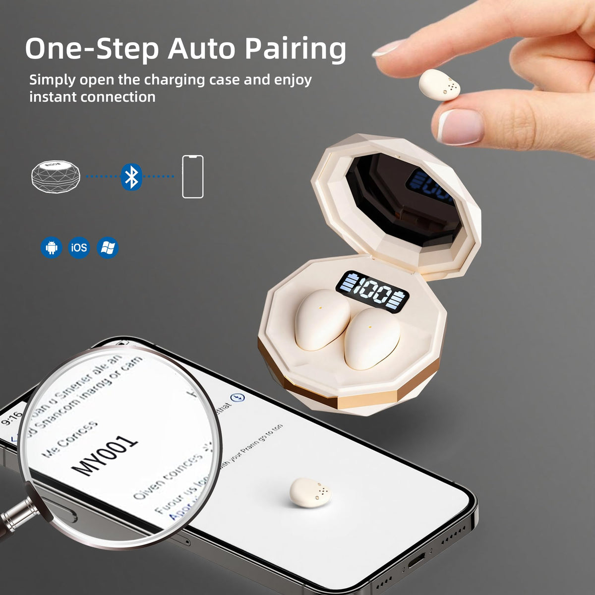 goazzzl touch control demo on finger showing easy playback and call handling