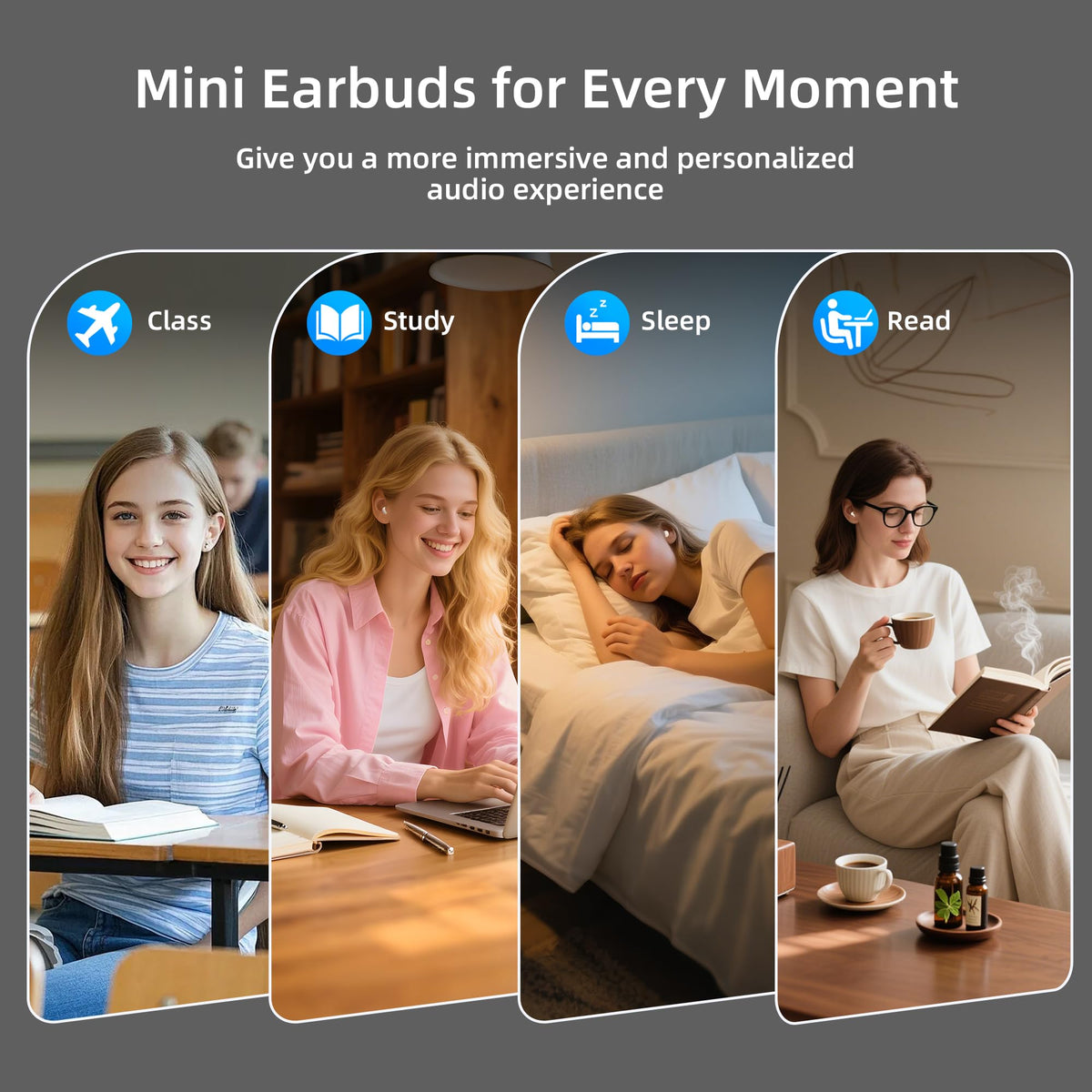goazzzl earbud with water splash showing water-resistant build for everyday use