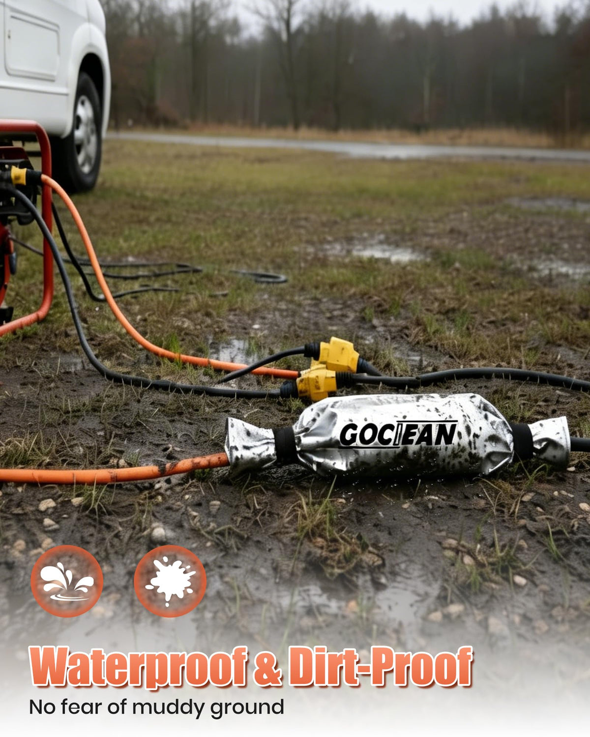 Gociean cover next to a hand to show size and quick portable protection