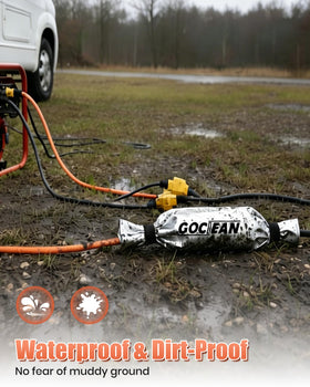 Gociean cover next to a hand to show size and quick portable protection
