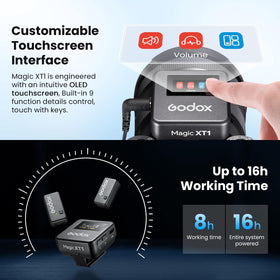 GODOX Magic XT1 receiver with display ensures clear monitoring.