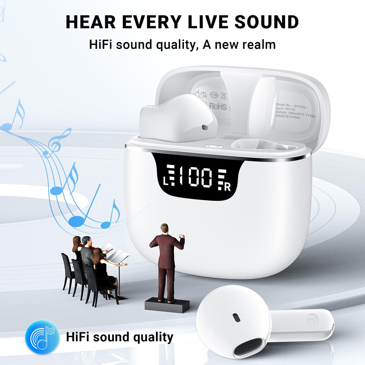 Godyse mini in-ear design resting securely for all-day comfort