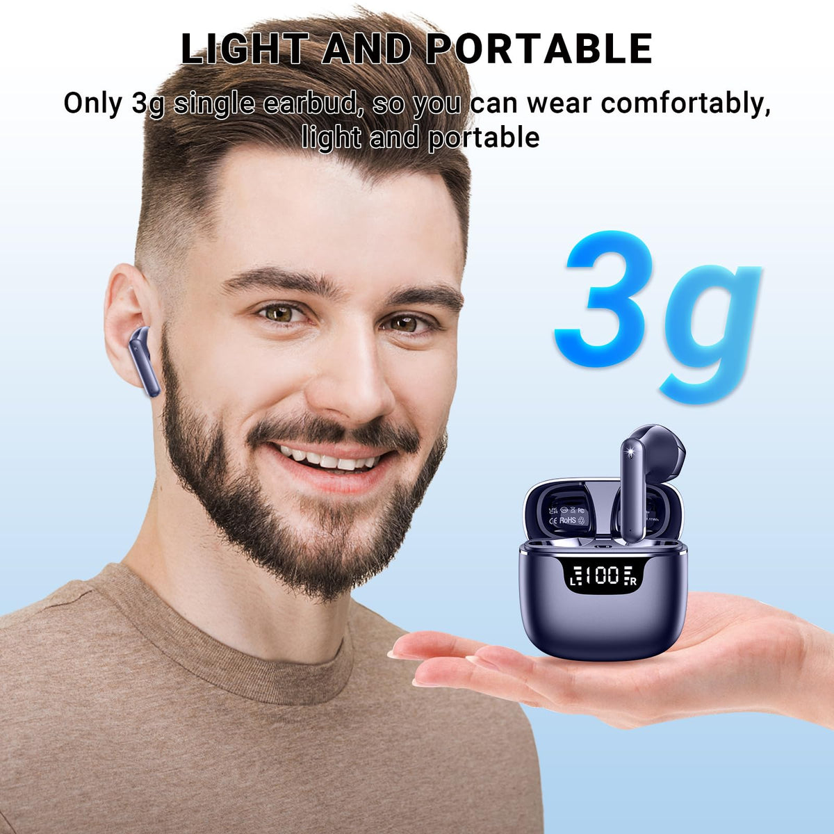 Godyse ultra-light 3.5g earbuds feel barely there during wear