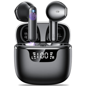 Godyse wireless earbuds in charging case showing quick access and portability