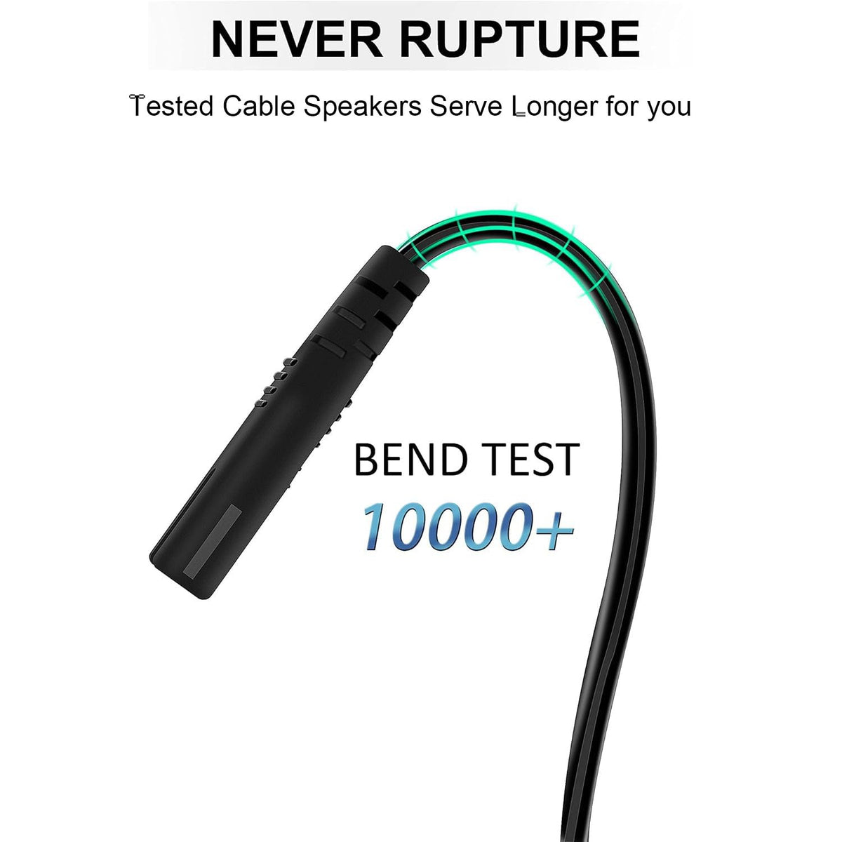 Goffeu black 6ft power cable coiled for easy setup and storage.