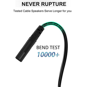 Goffeu black 6ft power cable coiled for easy setup and storage.
