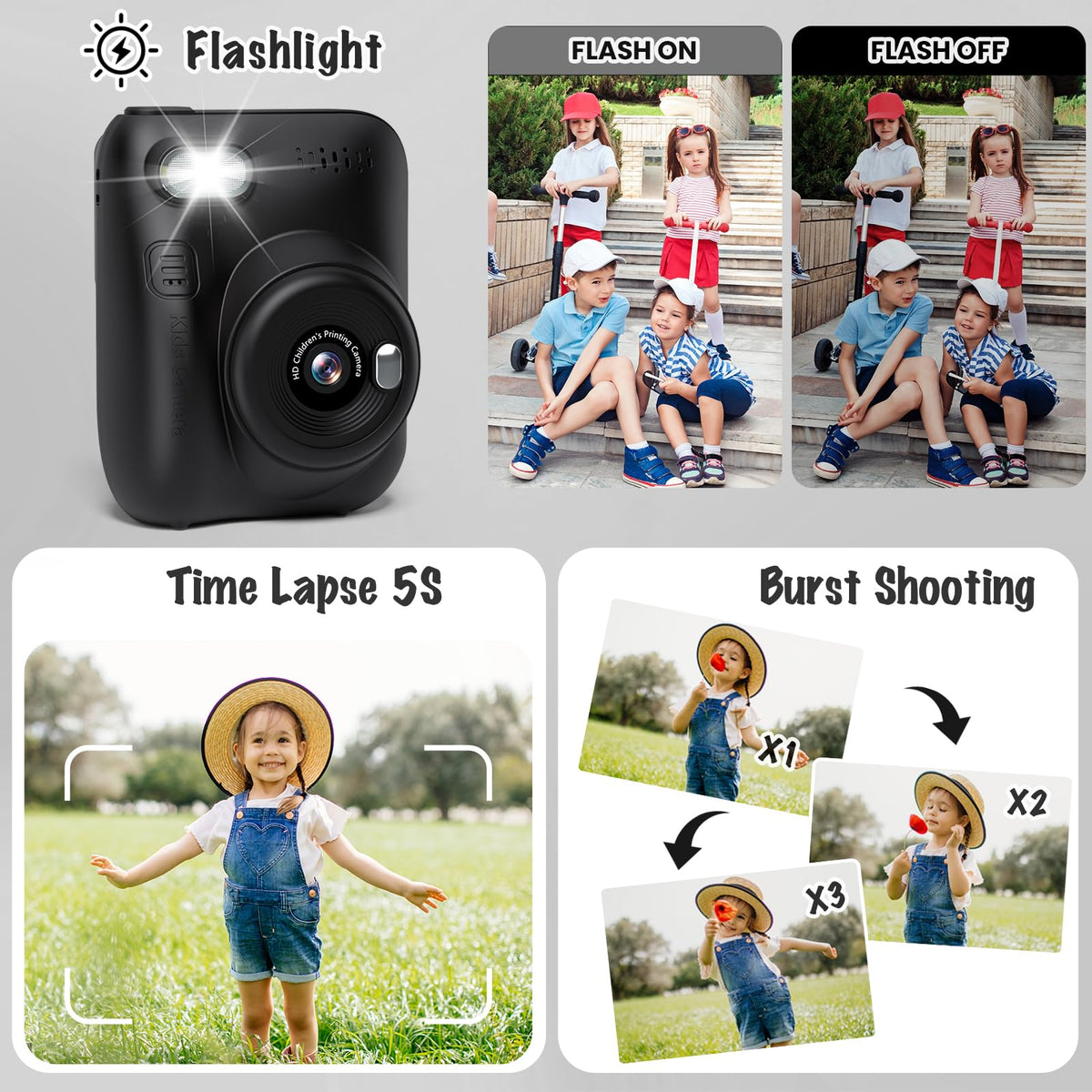 gofunly child using camera outdoors with lanyard, promotes active capturing and portability