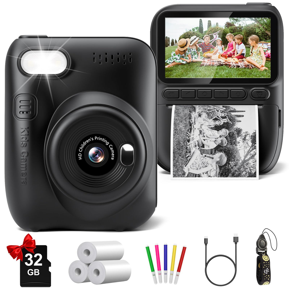 gofunly front view showing 3.0-inch screen and easy controls, encourages independent play