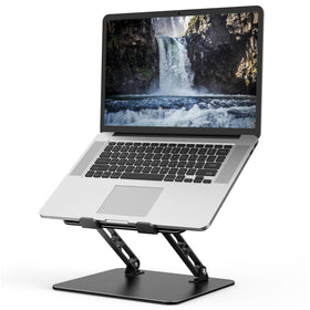 Gogoonike adjustable laptop stand on desk for ergonomic upright posture