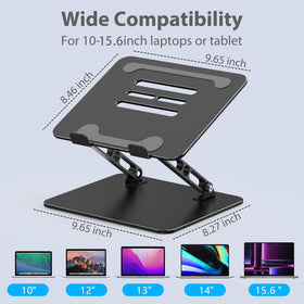 Gogoonike stand with anti-slip pads protecting laptop from sliding