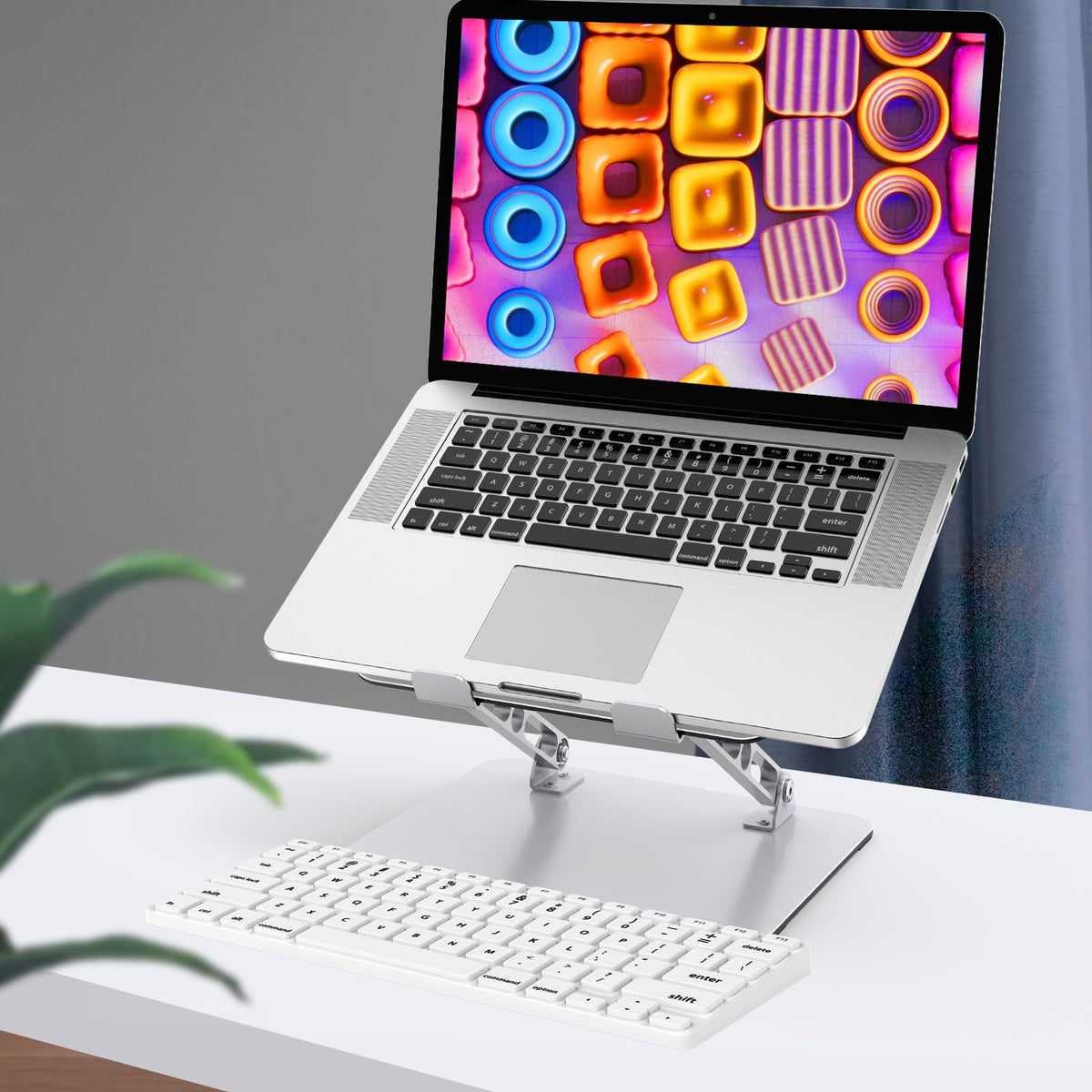 Gogoonike laptop stand open-design-airflow enhances cooling during use.