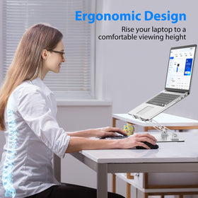 Gogoonike laptop stand sturdy-protective-metal frame keeps devices secure.