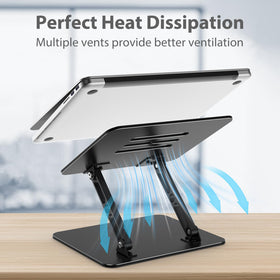 Sturdy metal Gogoonike laptop stand supporting up to 8 kg securely