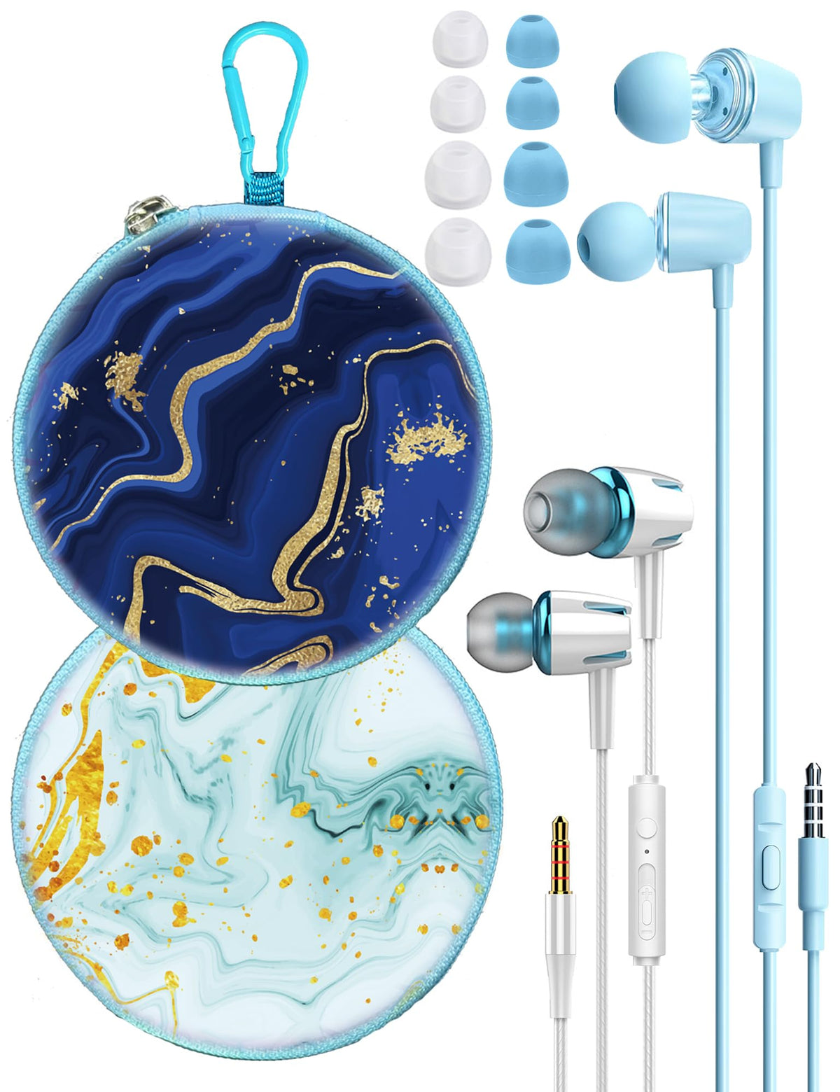 GOGOSINIS Starry Beach earbuds case with colorful kid-friendly design for school use.