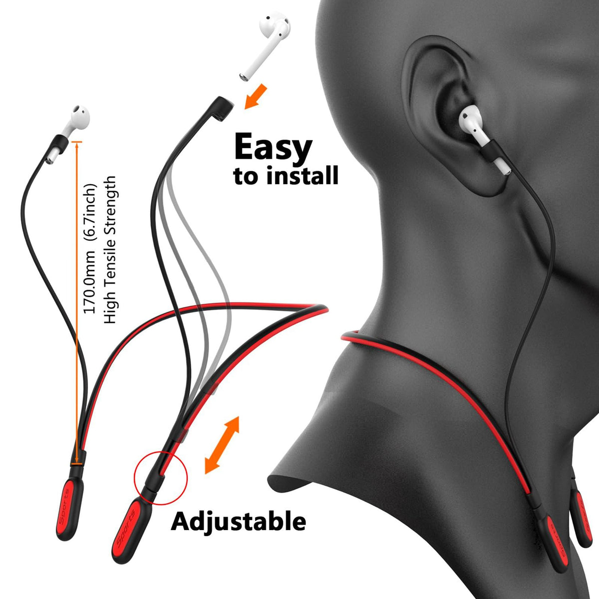 GOGOSODU compatible with AirPods Pro 1/2/3 and AirPods 4, stylish and practical.