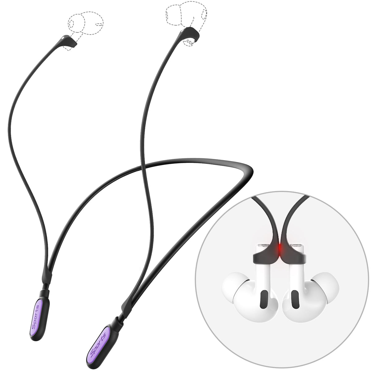GOGOSODU neckband with magnetic strap provides anti-lost security during workouts.