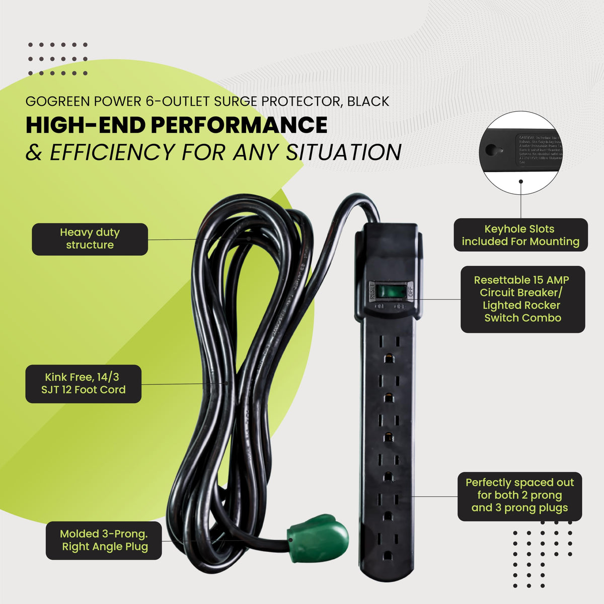 GoGreen Power powering TV and laptop in living room for organized connections
