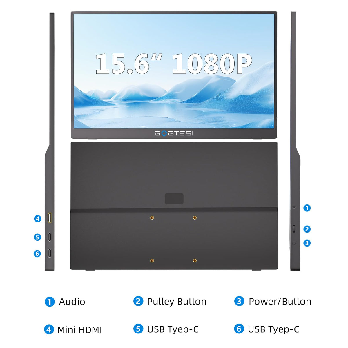 gogtesi next to a laptop to show scale and lightweight convenience for commuters