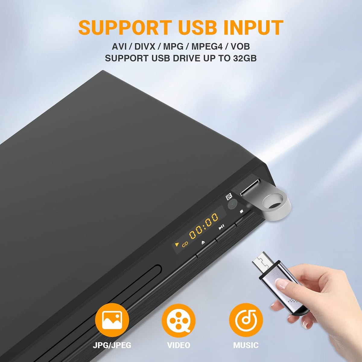 GOKUID connected to smart TV showing scaled 1080p image, benefit improved picture