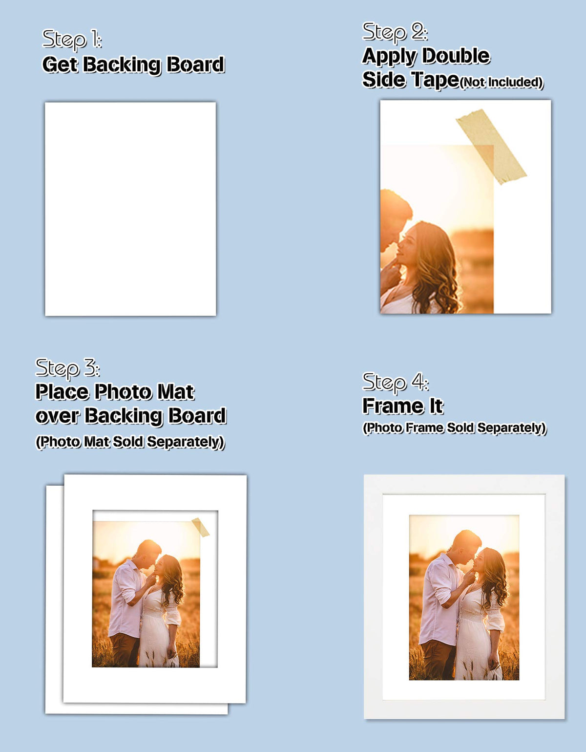 Golden State Art bulk 50-pack backing boards for DIY framing