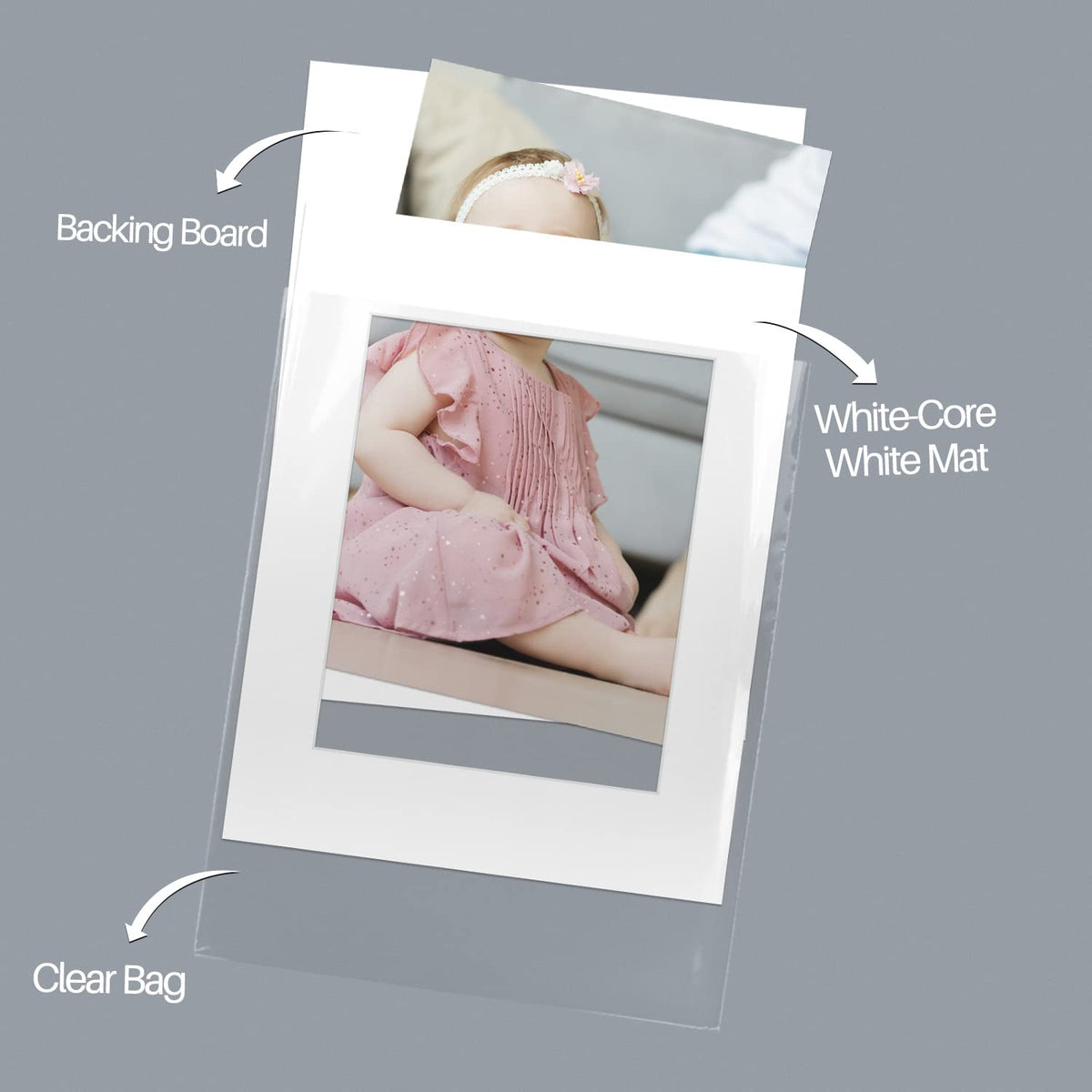 Golden State Art mats for 8x10 photos with crisp white borders