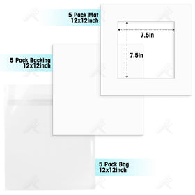 Golden State Art five-pack mats with backing boards for easy framing.