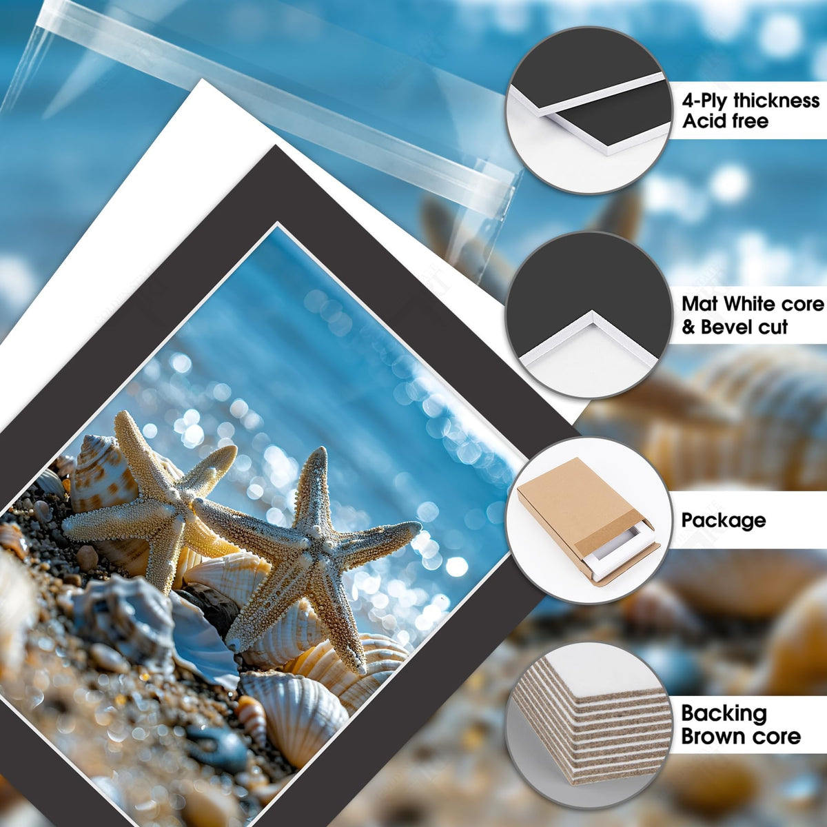 Golden State Art 5-pack with backing boards and bags for ready-to-frame presentation.