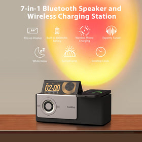GoldJoy LCD display with Bluetooth time sync showing accurate clock