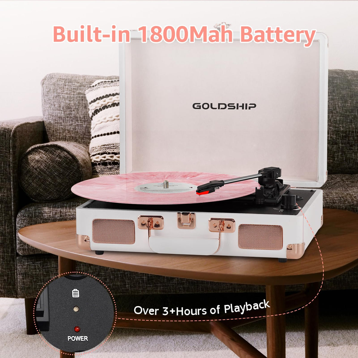 GOLDSHIP headphone jack and control panel ready for private listening benefit