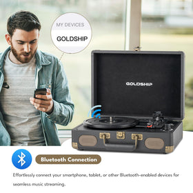 GOLDSHIP side view highlighting suitcase handle for easy portability and travel convenience