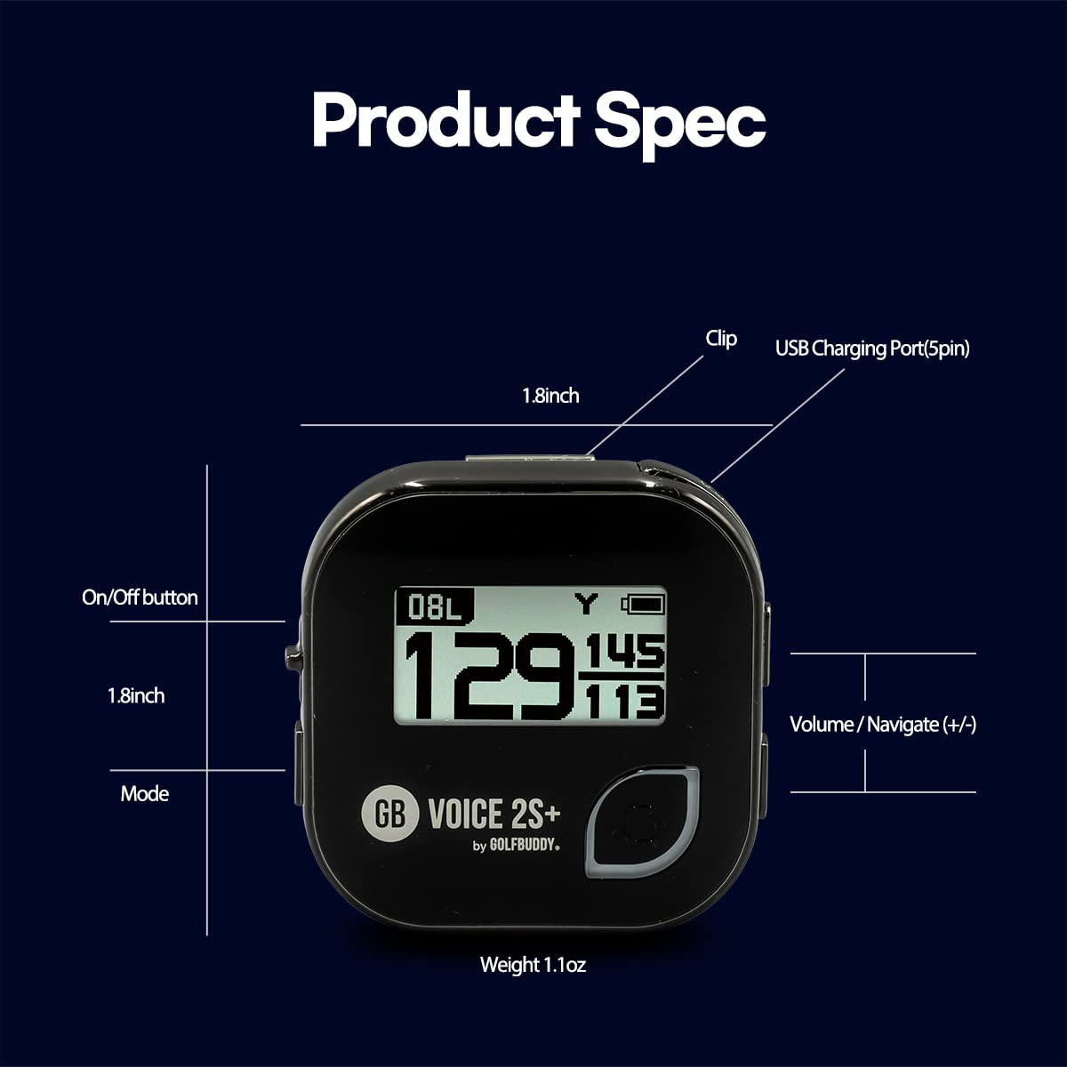 Golf Buddy Voice 2S+ auto course recognition saves setup time.