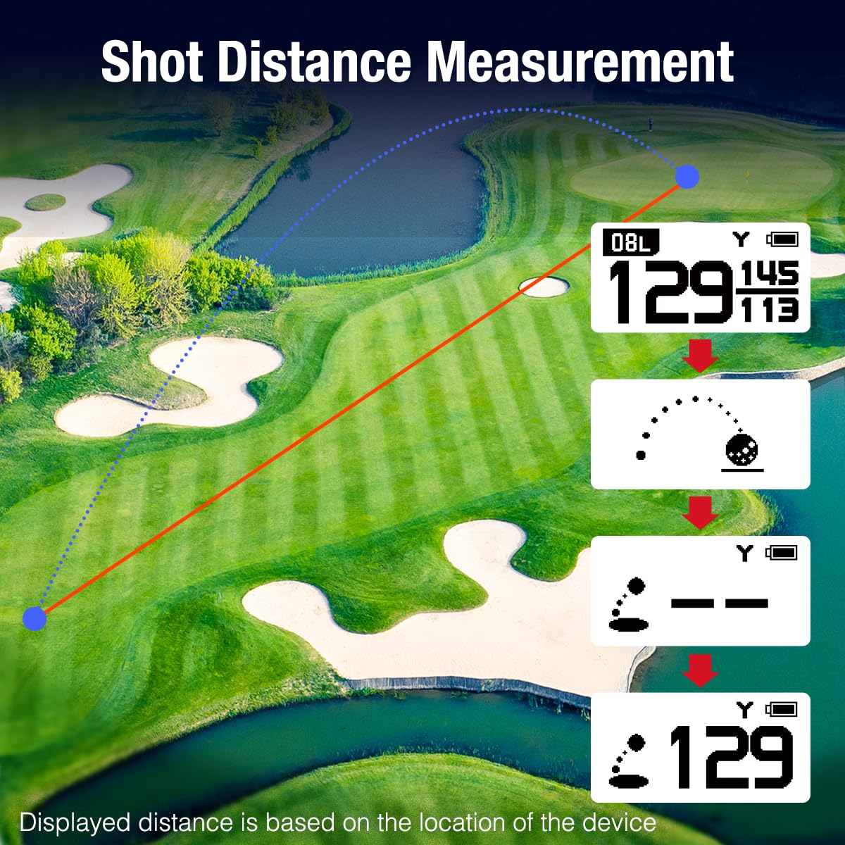 Golf Buddy Voice 3S+ lasts up to 18 hours on a single charge on course.