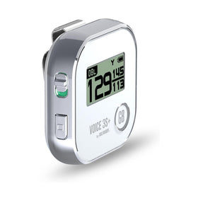 Golf Buddy Voice 3S+ LCD display shows distances on demand.