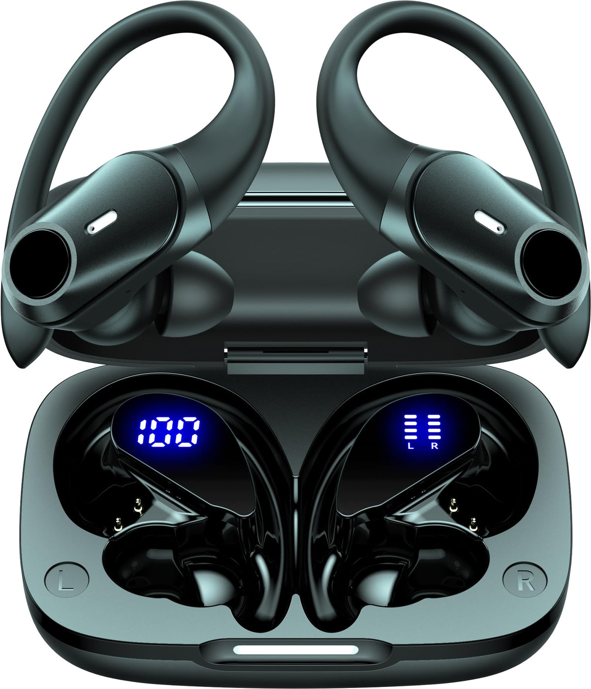 GOLREX front packaging showing earbuds and case with clear branding and convenience