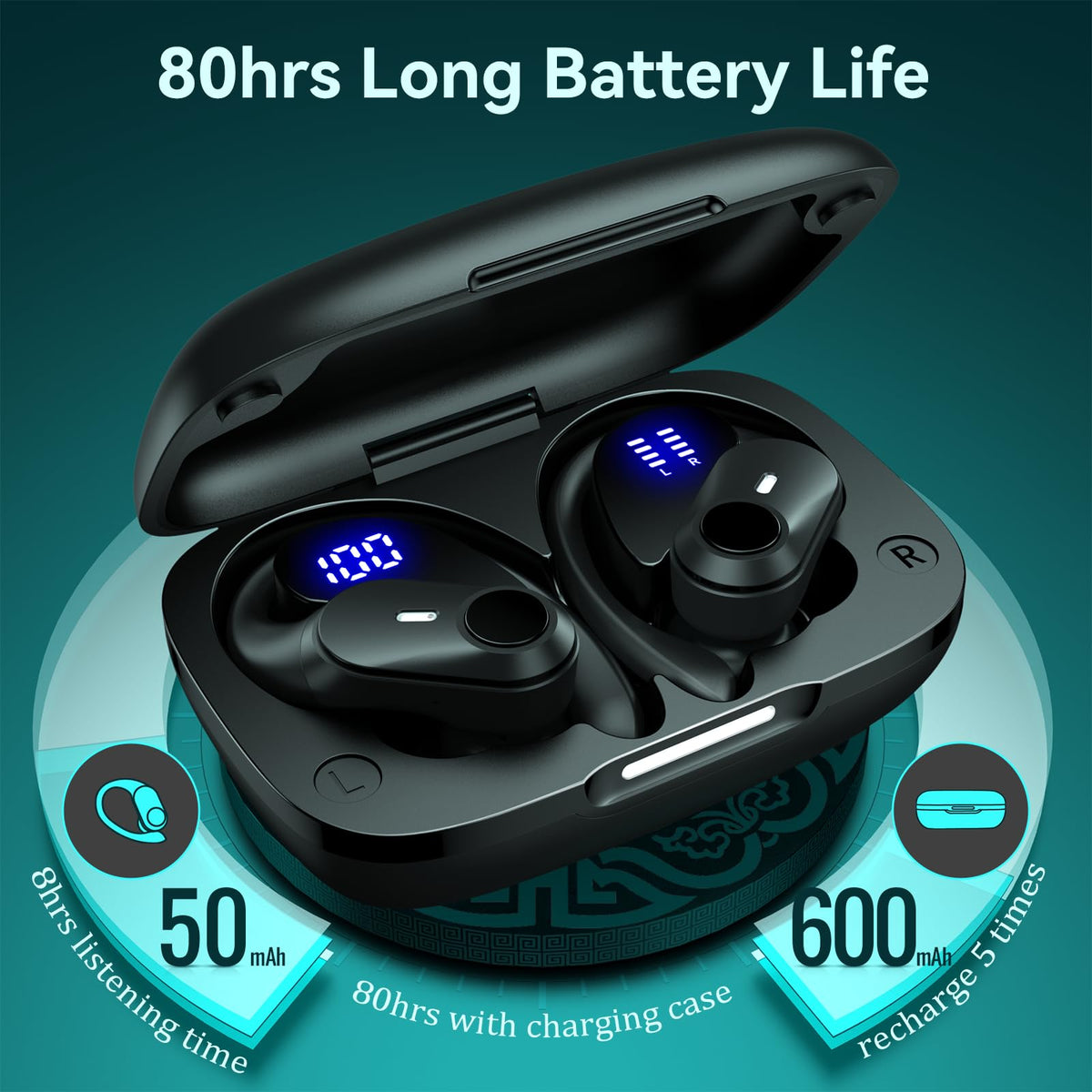 GOLREX in-ear profile highlighting ergonomic curve for all-day comfort