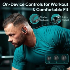 GOLREX lifestyle shot at gym with weights showing workout-ready secure fit