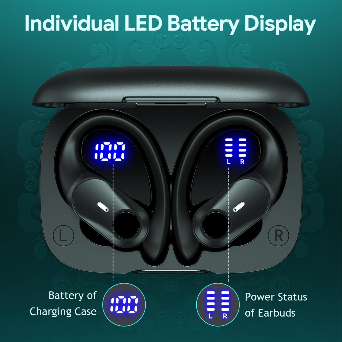 GOLREX wireless charging case open, illustrating fast charging convenience