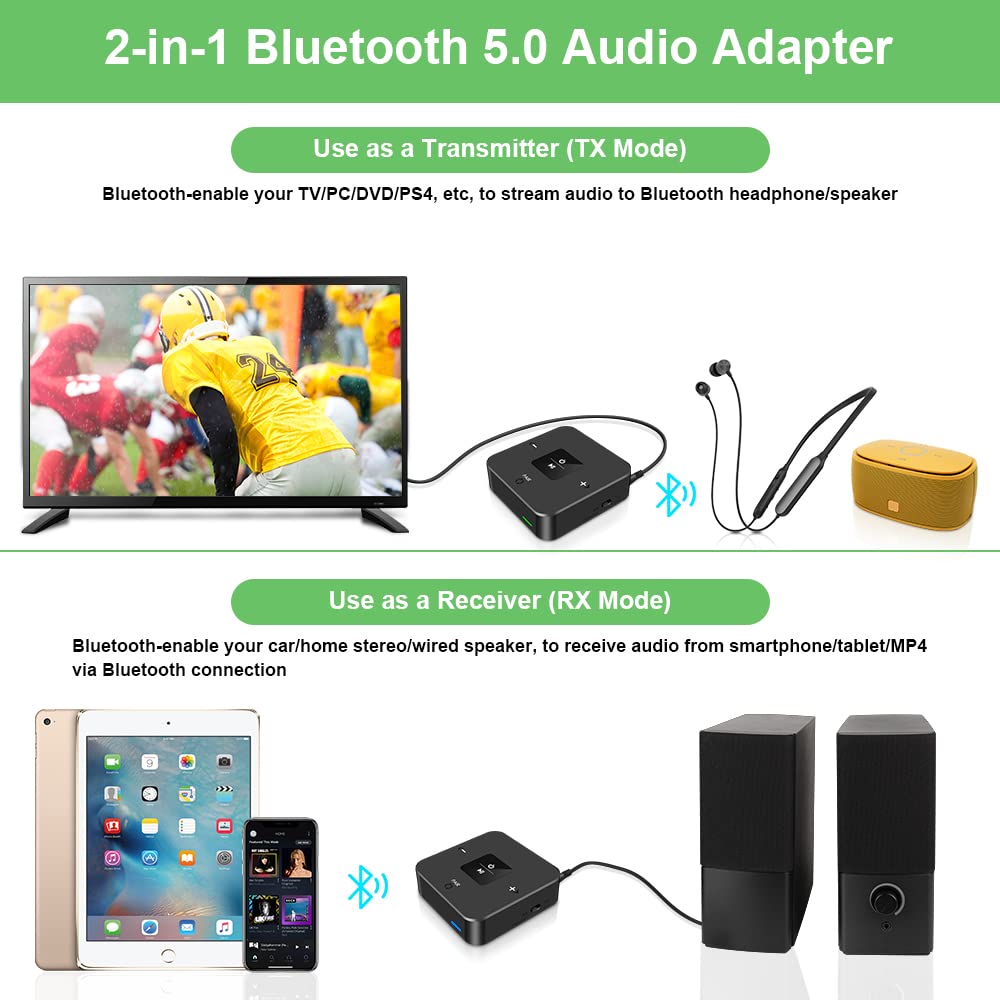 Golvery BTI-038 RX mode receiving audio from phone to home speakers.