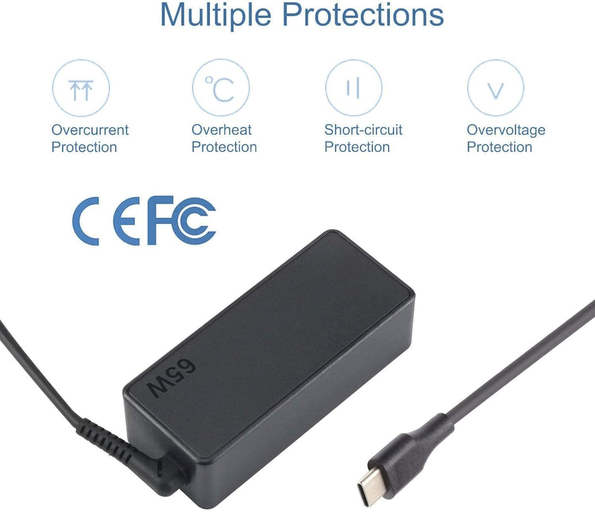 Gomarty adapter with AC cord included for ready-out-of-box use and convenience