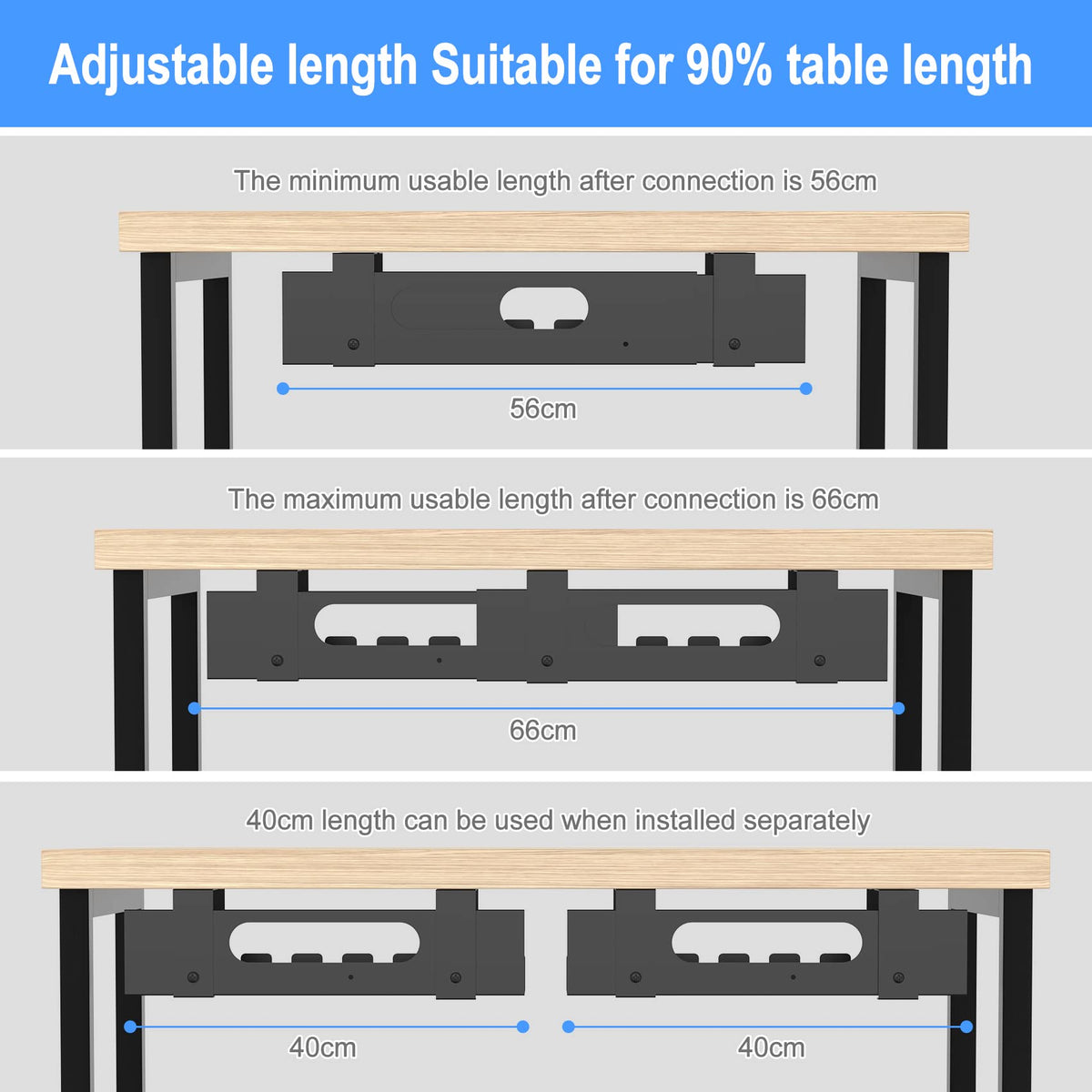 GOME tray next to power strip showing scale and capacity to carry heavy bricks